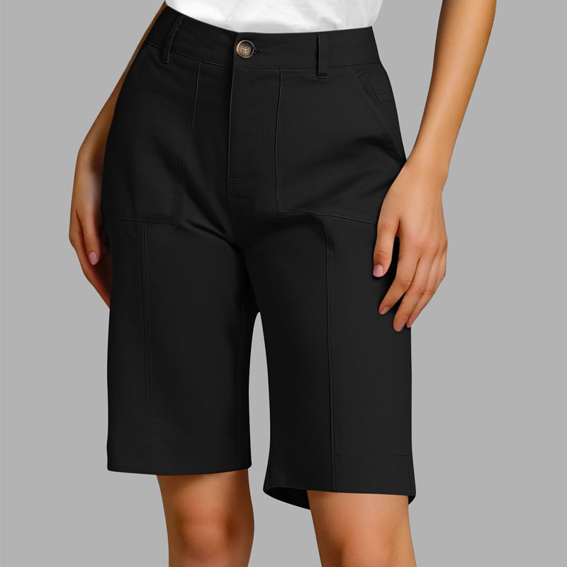 Einfarbige Freizeitshorts für Damen