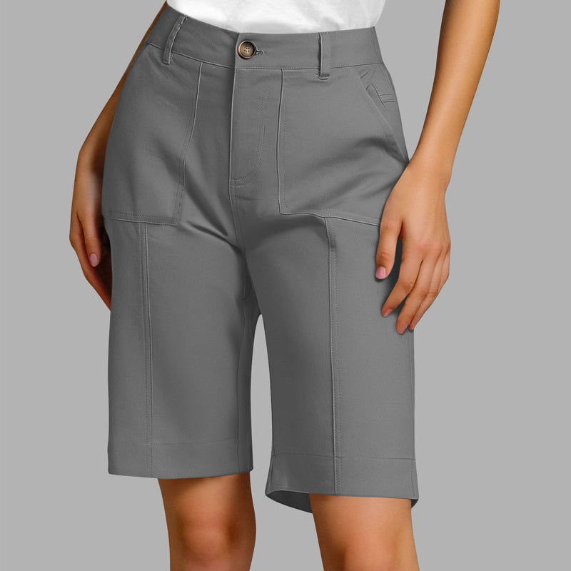 Einfarbige Freizeitshorts für Damen