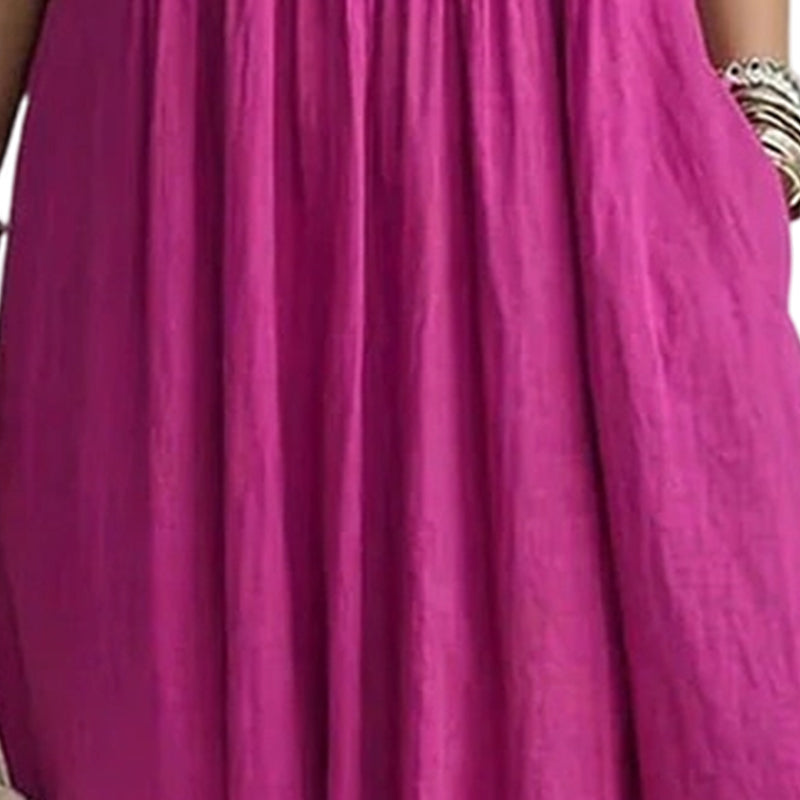 🔥 Nur heute – Bis zu 50% RABATT 👗 Damen lockeres lässiges V-Ausschnitt Kleid✨