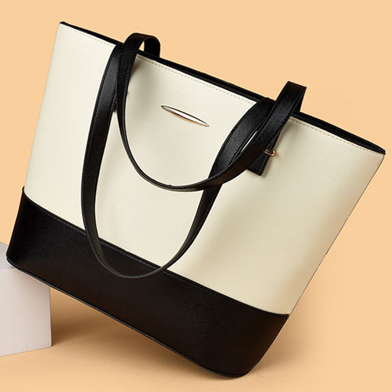 👜 4-in-1 Color-Block Tote Bag Set – das Handtaschen-Set, das jede Frau braucht – vielseitig, stylisch & perfekt für Alltag, Büro & Reisen