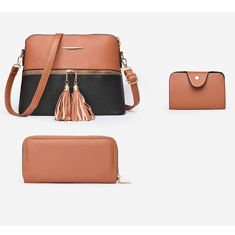 👜 4-in-1 Color-Block Tote Bag Set – das Handtaschen-Set, das jede Frau braucht – vielseitig, stylisch & perfekt für Alltag, Büro & Reisen