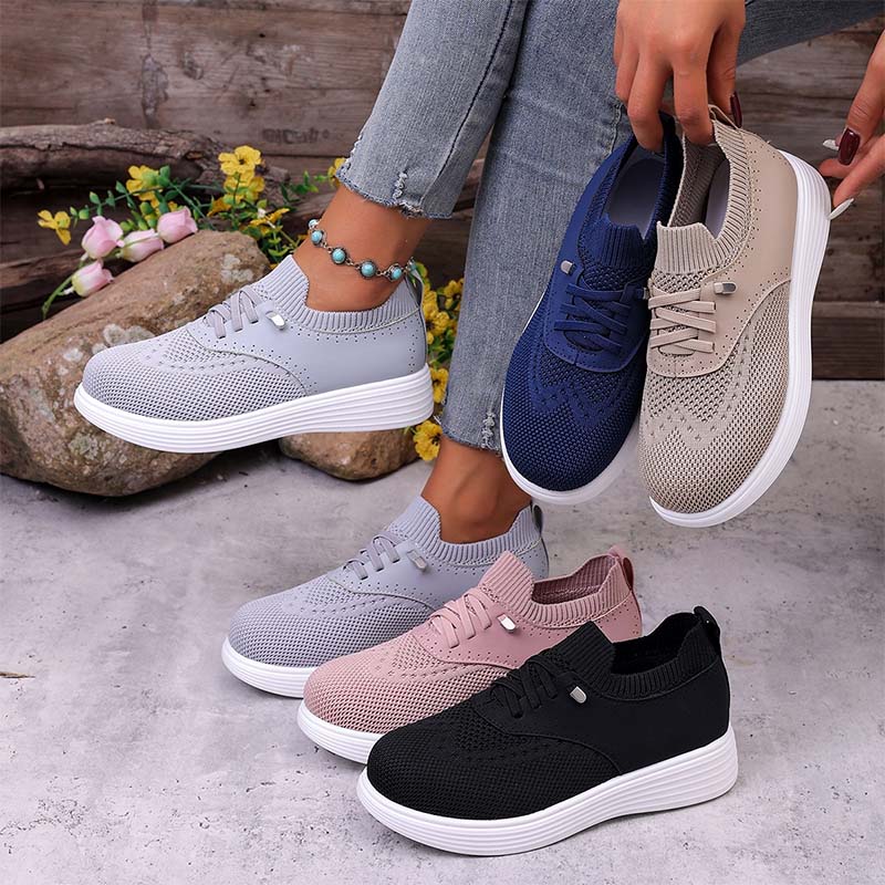 Damen atmungsaktive Mesh-Slip-On-Walking-Schuhe
