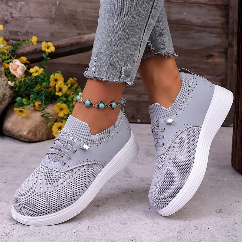 Damen atmungsaktive Mesh-Slip-On-Walking-Schuhe