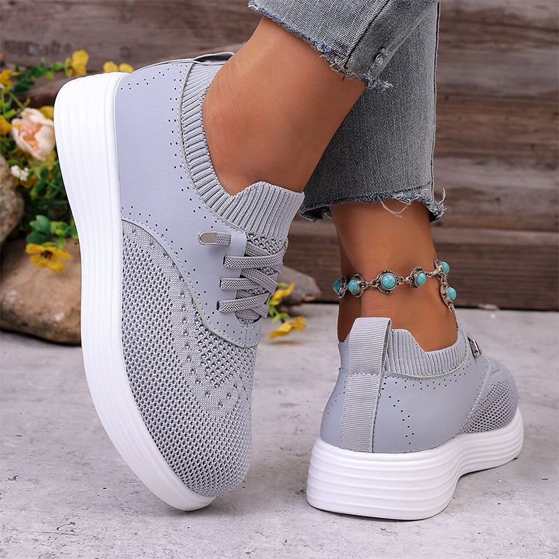 Damen atmungsaktive Mesh-Slip-On-Walking-Schuhe