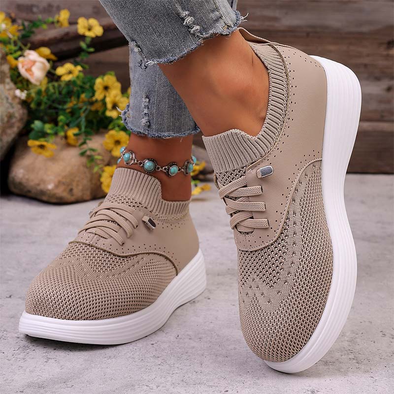 Damen atmungsaktive Mesh-Slip-On-Walking-Schuhe