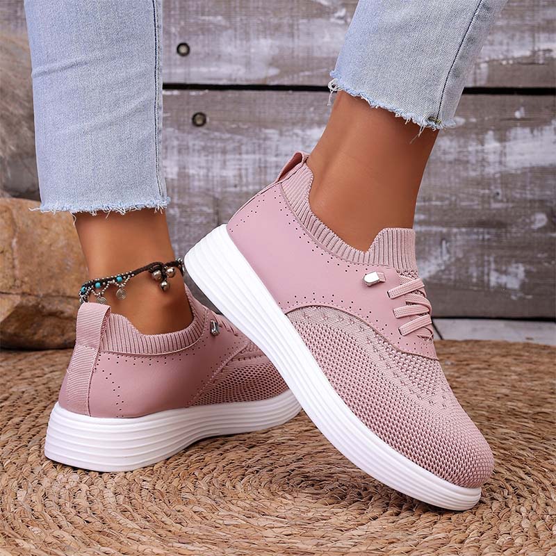 Damen atmungsaktive Mesh-Slip-On-Walking-Schuhe