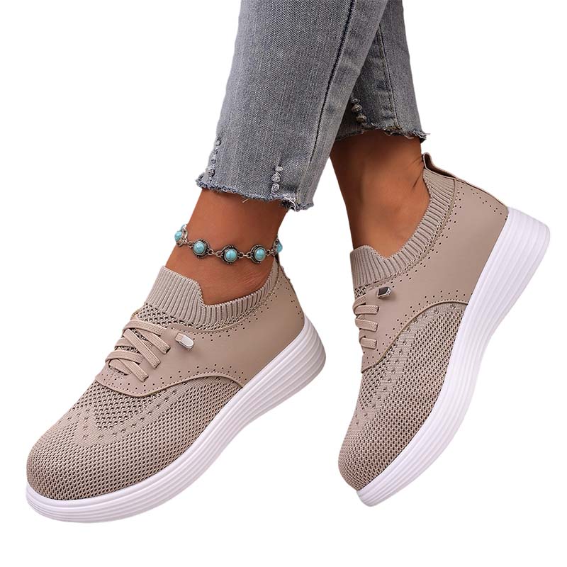 Damen atmungsaktive Mesh-Slip-On-Walking-Schuhe