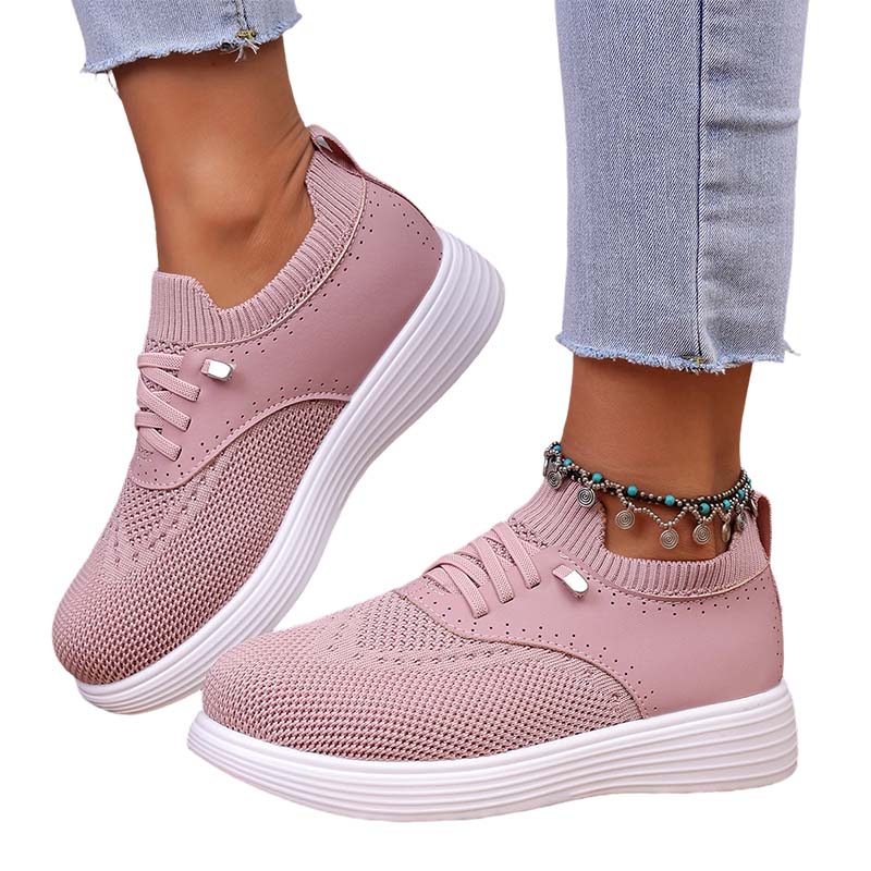 Damen atmungsaktive Mesh-Slip-On-Walking-Schuhe