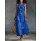 Damen ärmelloses lockeres Kleid mit Libellenprint