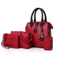 Damen 4-teiliges Handtaschenset aus PU-Leder