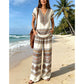 👗 50% RABATT! 💃 2-teiliges Set aus bedrucktem Oberteil & Hose für Damen – Leicht, fließend & vielseitig – Perfekt für Sommer, Strand oder Büro – stylisher 2-in-1 Look mit Komfort 🌸