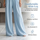 Damen V-Ausschnitt Hochtaillierter Weitbein-Jumpsuit