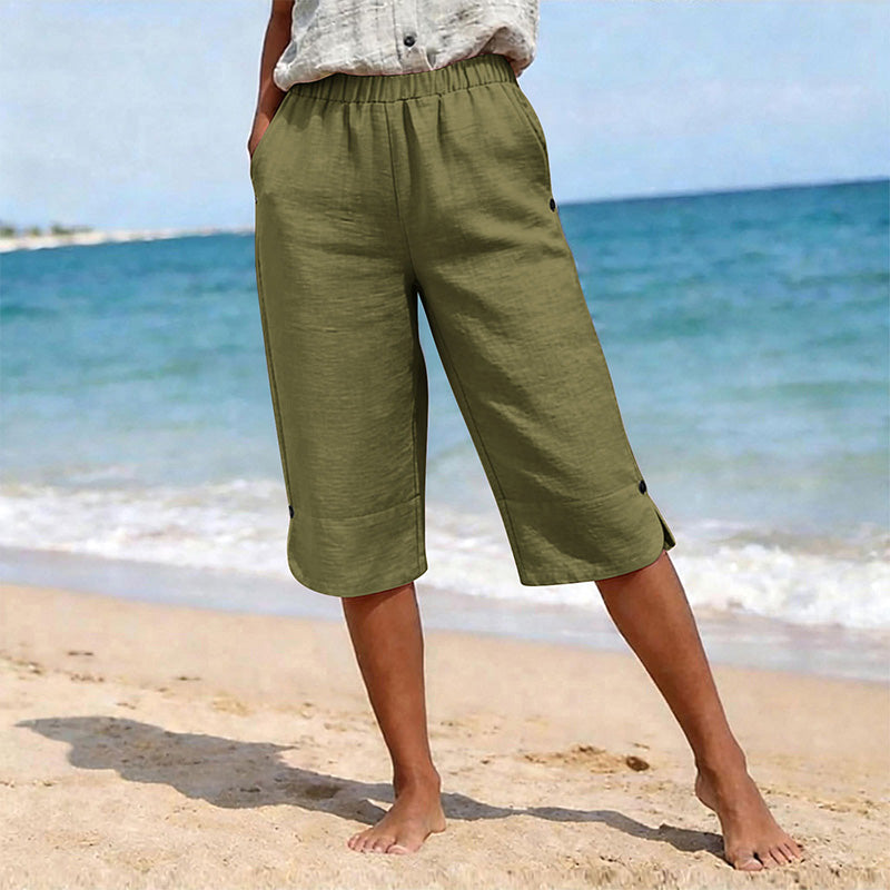 Damen atmungsaktive Sommer-Freizeit-Caprihosen