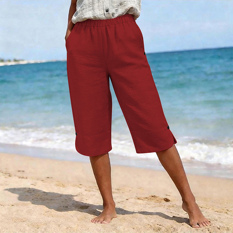 Damen atmungsaktive Sommer-Freizeit-Caprihosen