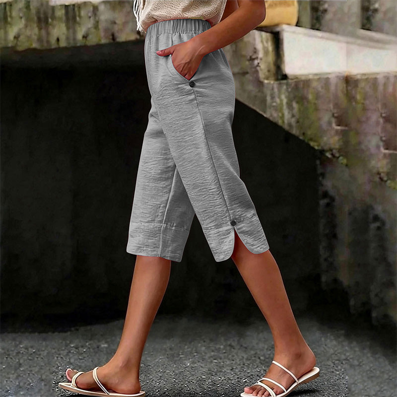 Damen atmungsaktive Sommer-Freizeit-Caprihosen