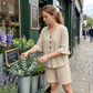 Damen lässiges zweiteiliges Baumwoll-Outfit