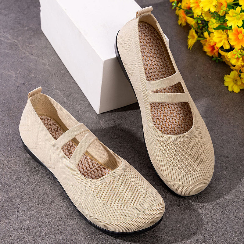 Damen Slip-On Atmungsaktive Flyknit Schuhe