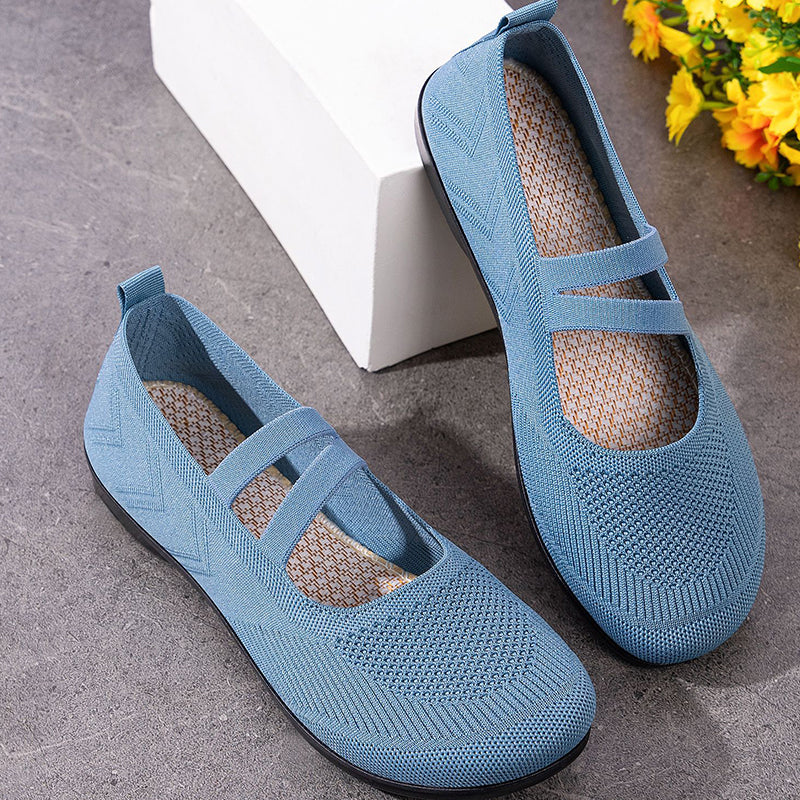 Damen Slip-On Atmungsaktive Flyknit Schuhe