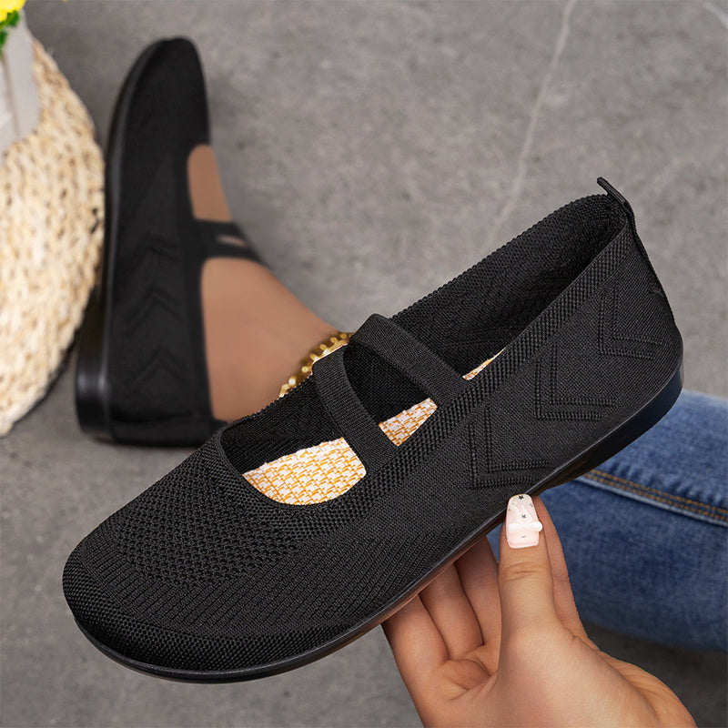 Damen Slip-On Atmungsaktive Flyknit Schuhe