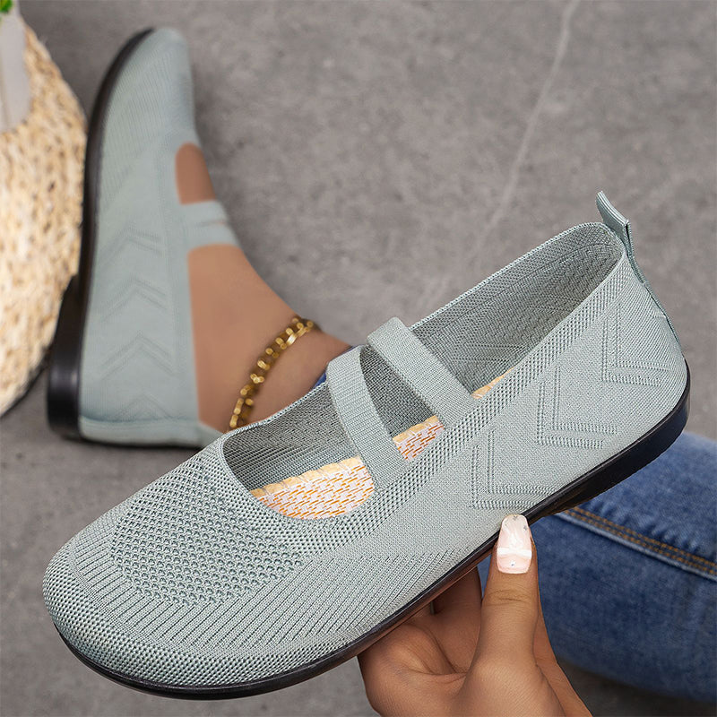 Damen Slip-On Atmungsaktive Flyknit Schuhe