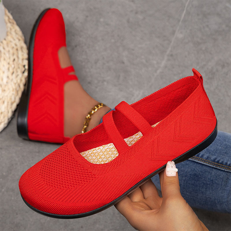 Damen Slip-On Atmungsaktive Flyknit Schuhe