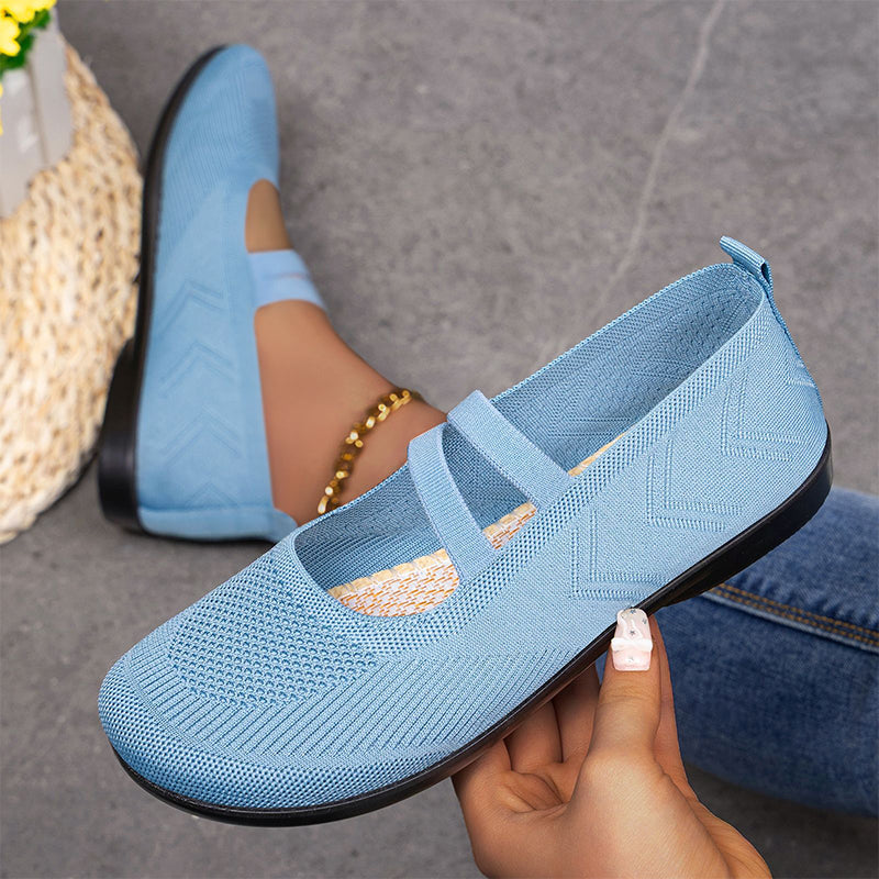 Damen Slip-On Atmungsaktive Flyknit Schuhe