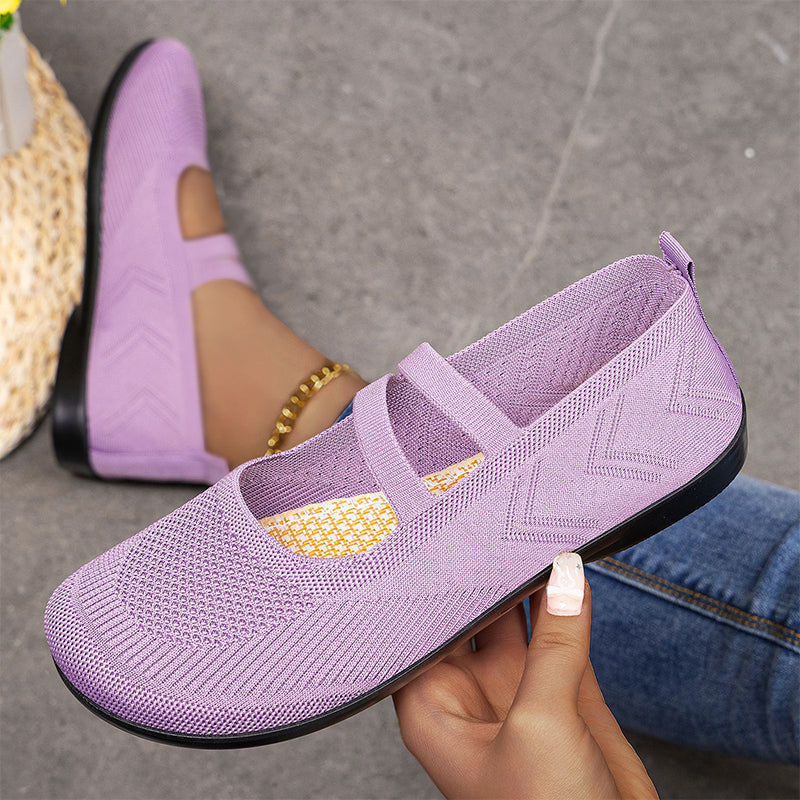 Damen Slip-On Atmungsaktive Flyknit Schuhe