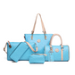 Damen 6-teiliges Handtaschen-Set mit modischem Knochenmuster