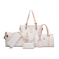 Damen 6-teiliges Handtaschen-Set mit modischem Knochenmuster