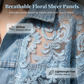 🔥 Locker sitzende Damenjeansjacke mit Blumenmuster und Spitzen-Patchwork – verspielter Boho-Look, bequem & einzigartig – perfekt für Alltag, Ausflüge & Layering