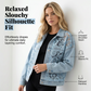 🔥 Locker sitzende Damenjeansjacke mit Blumenmuster und Spitzen-Patchwork – verspielter Boho-Look, bequem & einzigartig – perfekt für Alltag, Ausflüge & Layering
