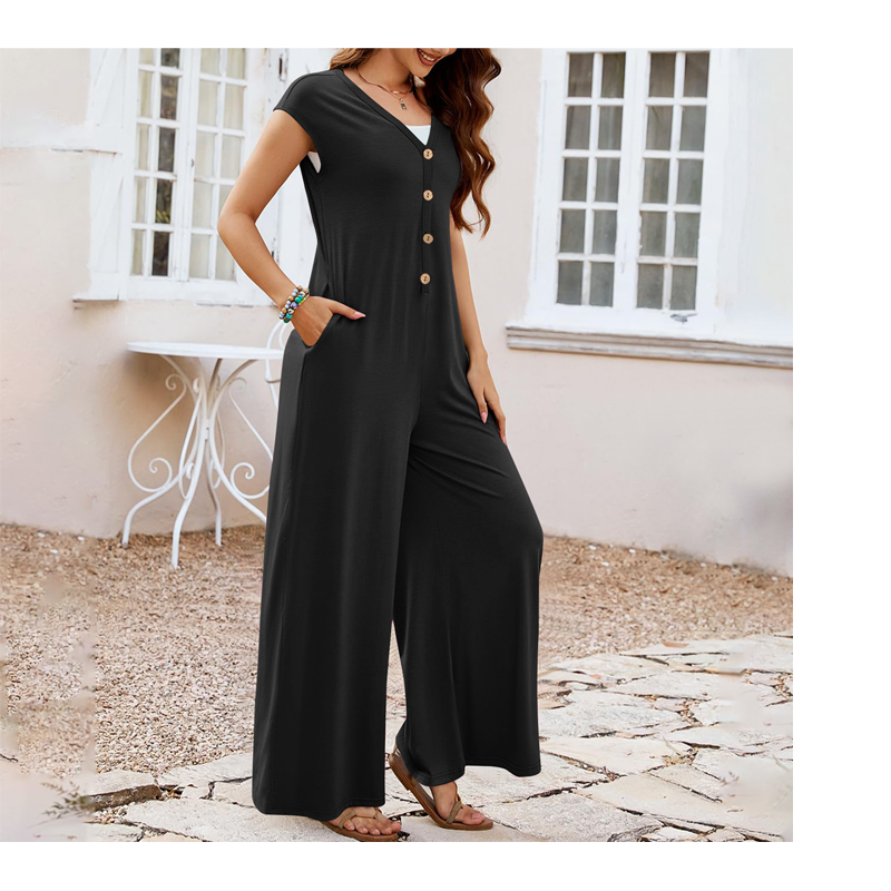 Damen locker sitzender Weitbein-Jumpsuit