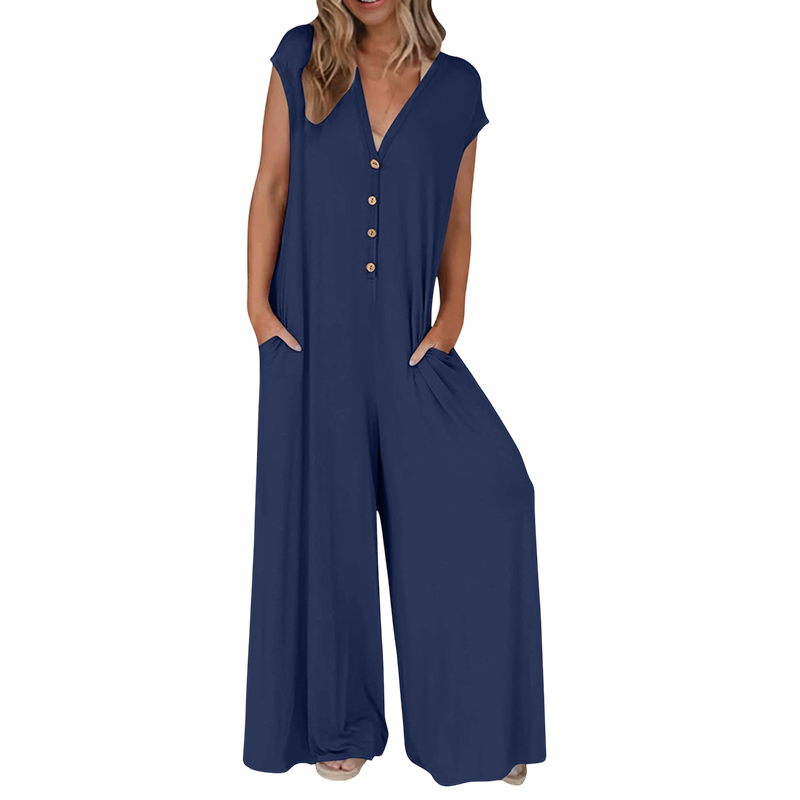 Damen locker sitzender Weitbein-Jumpsuit