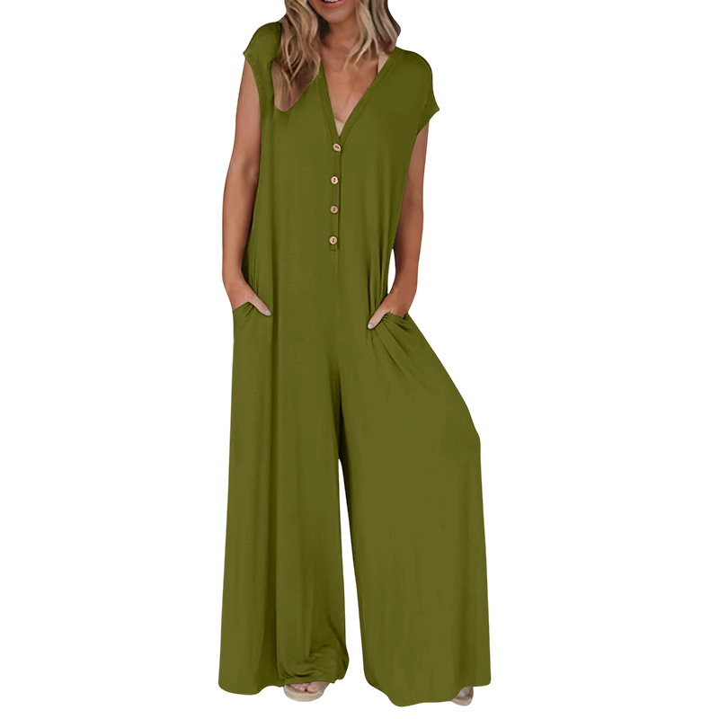 Damen locker sitzender Weitbein-Jumpsuit