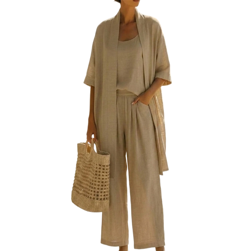 💞 Über 100.000 verkauft! Sommerhit 2026 – nur kurze Zeit -50%！ 3-teiliges Sommeroutfit für Damen