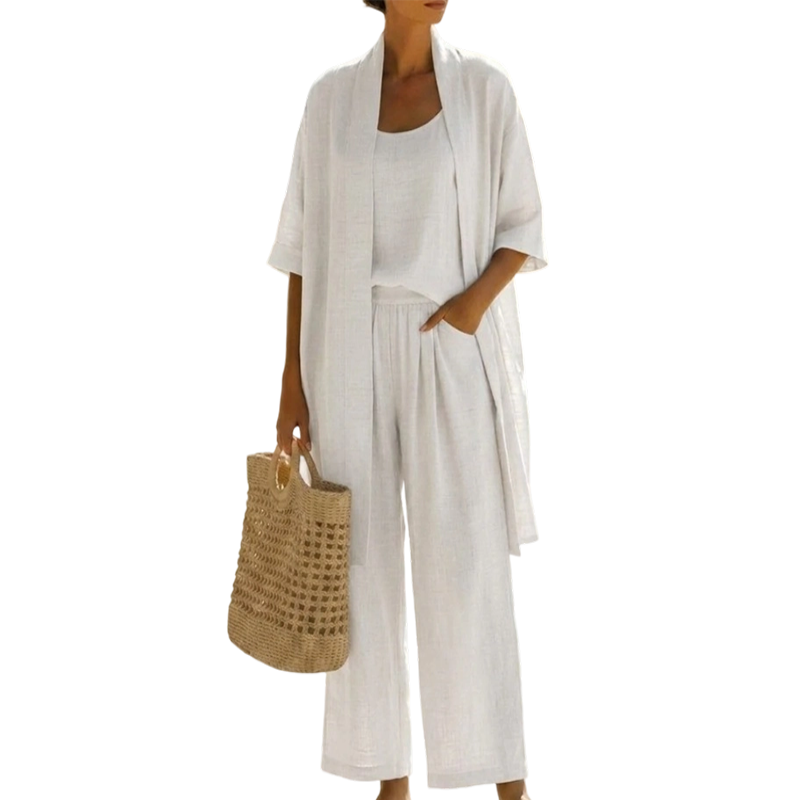💞 Über 100.000 verkauft! Sommerhit 2026 – nur kurze Zeit -50%！ 3-teiliges Sommeroutfit für Damen