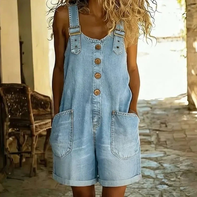✨Lässiger Jeans-Strampler für Damen