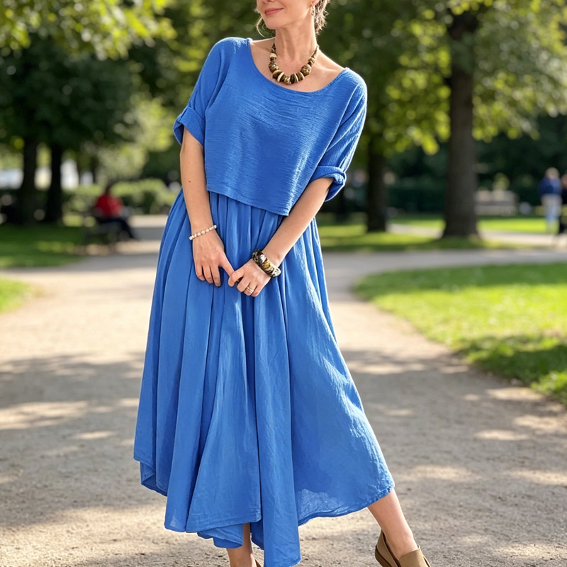 📊 Über 200.000 Verkäufe – Dankeschön mit 50% Rabatt! Neu eingetroffen💙Lässiges zweiteiliges Sommer-Rock-Set✨