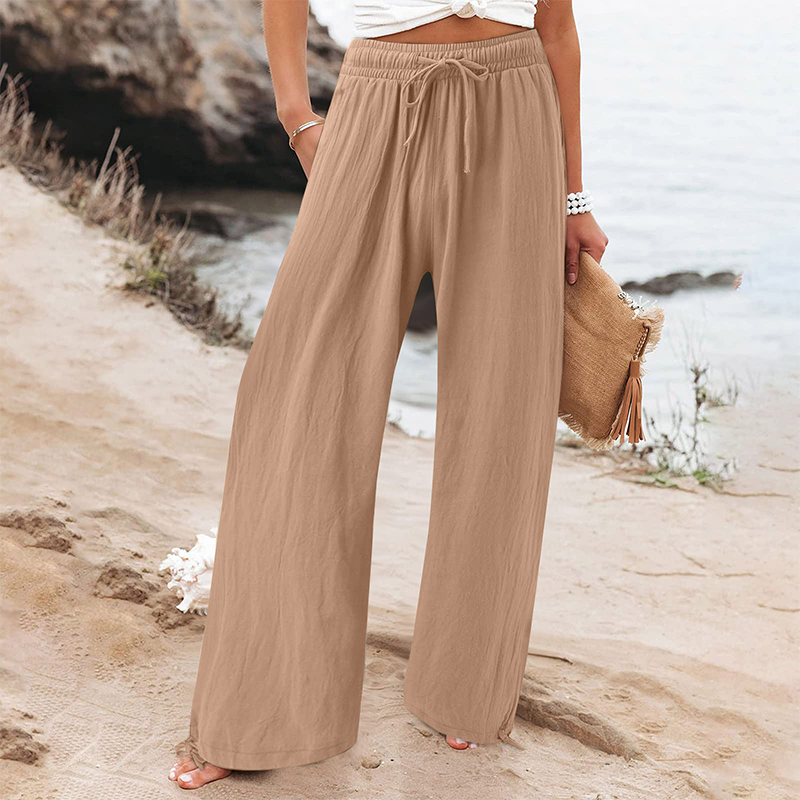 🎀👖Lässige Damenhose mit hohem Bund und weitem Bein