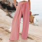 🎀👖Lässige Damenhose mit hohem Bund und weitem Bein