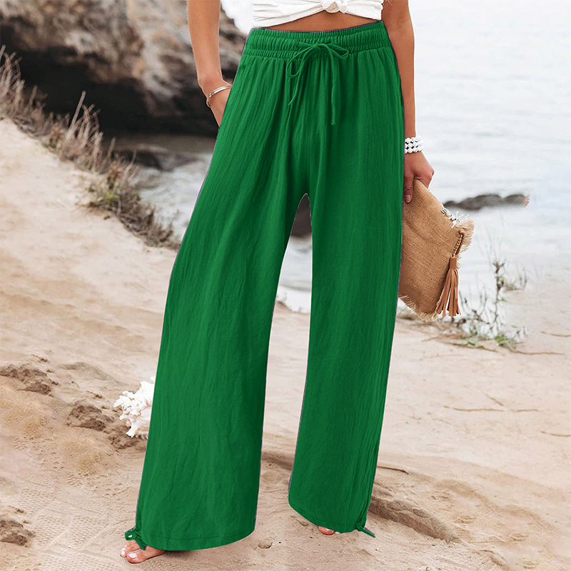 🎀👖Lässige Damenhose mit hohem Bund und weitem Bein