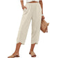 Damen lässige, locker sitzende weite Crop-Hosen
