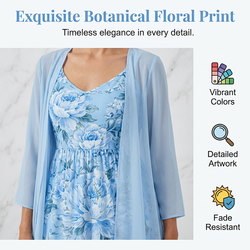 🌸👗Elegantes zweiteiliges Blumenkleid-Set für Damen – der perfekte Look für den Sommerurlaub✨