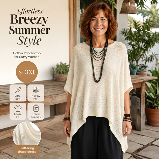 Damen-Strickoberteil mit Batwing-Ärmeln und Aussparungen