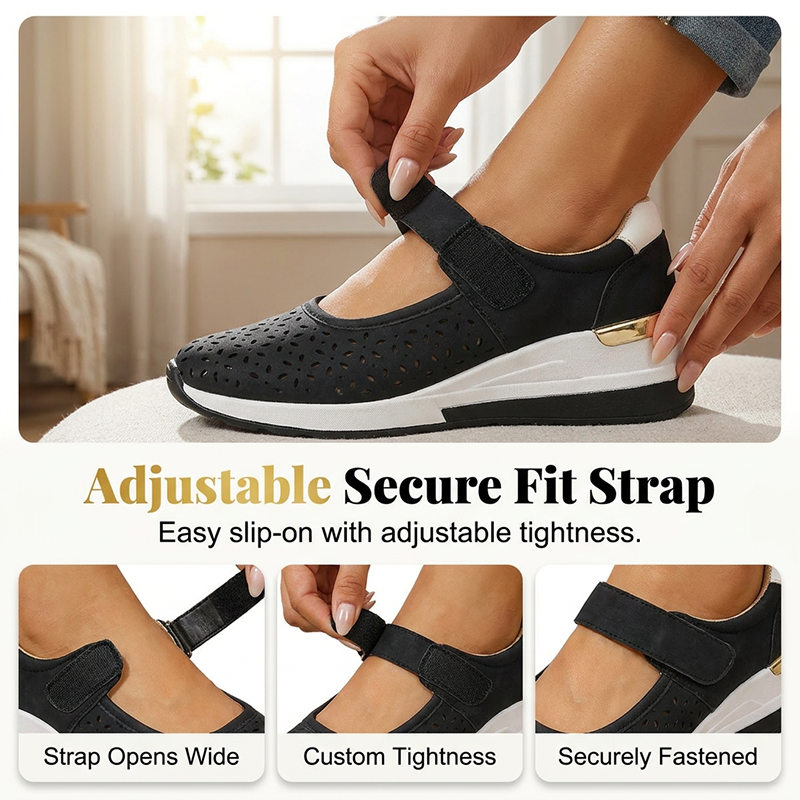 Damen atmungsaktive Plateauschuhe mit Cutout