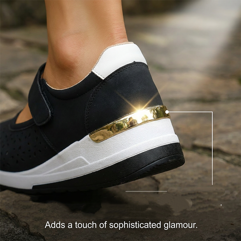 Damen atmungsaktive Plateauschuhe mit Cutout
