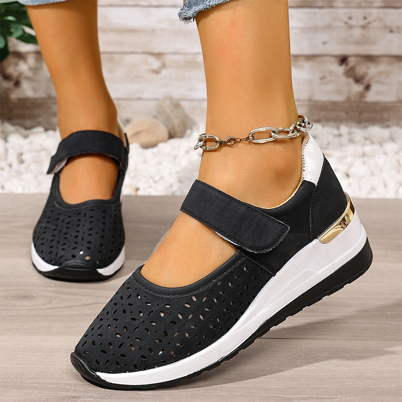 Damen atmungsaktive Plateauschuhe mit Cutout