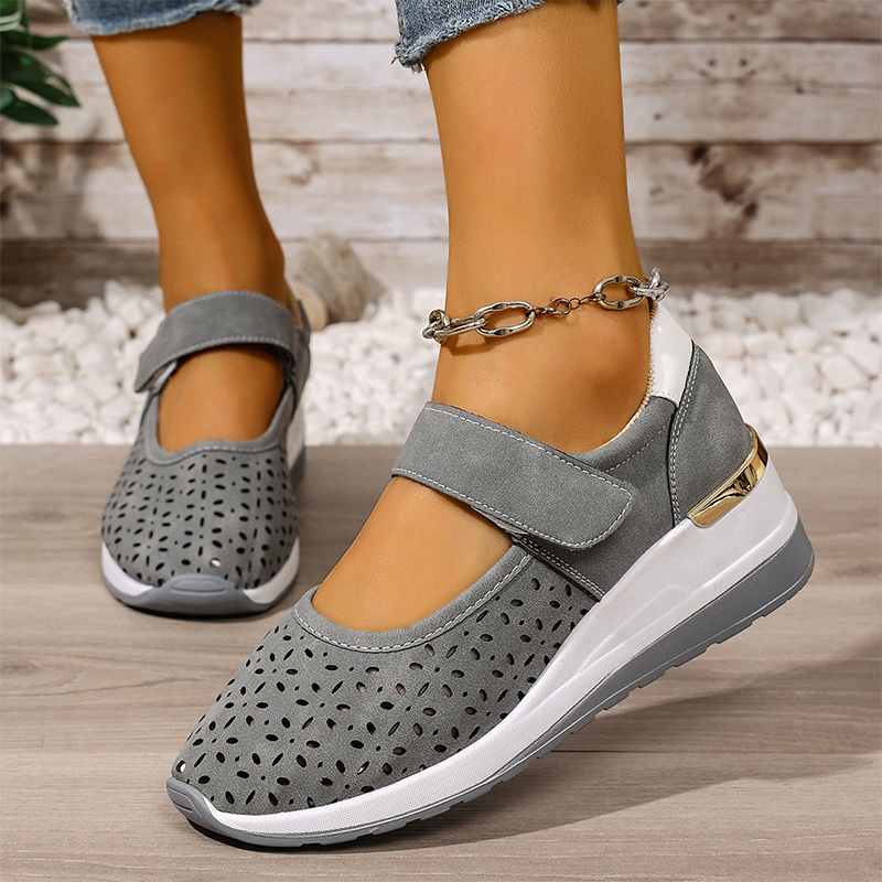 Damen atmungsaktive Plateauschuhe mit Cutout