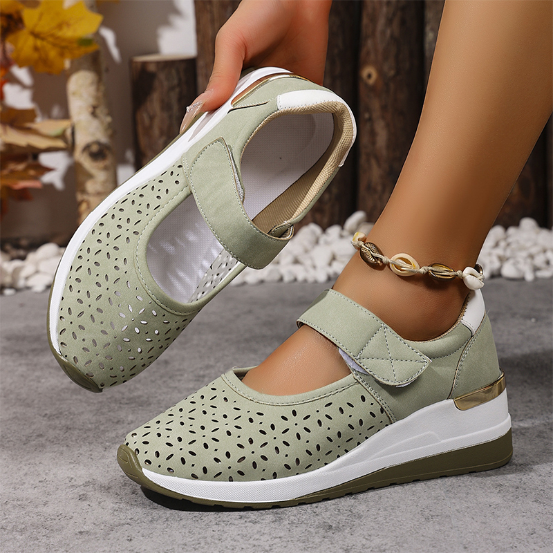 Damen atmungsaktive Plateauschuhe mit Cutout