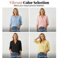 👚✨Lässige Damenbluse mit V-Ausschnitt und Rüschenbesatz – müheloser, femininer Alltagslook🌸